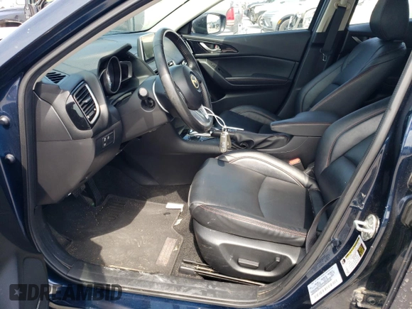 2014 Mazda 3 i Grand Touring with VIN JM1BM1M73E1173281, listed as a Copart auction lot 53164215 with 227,983 mi miles and Salvage Title. Bid and sale history available at DreamBid. Image 7.