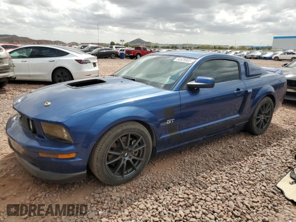 2007 Ford Mustang GT Deluxe with VIN 1ZVFT82H175214802, listed as a Copart auction lot 50828905 with 116,243 mi miles and Salvage Title. Bid and sale history available at carsss.com. Image 1.