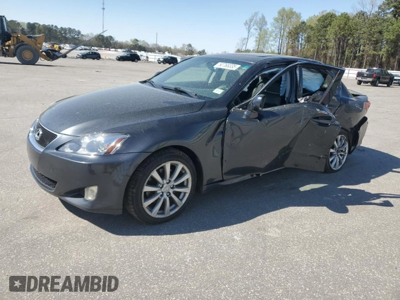 2006 Lexus IS 250 with VIN JTHCK262365003626, listed as a Copart auction lot 50768335 with 252,699 mi miles and Salvage Title. Bid and sale history available at DreamBid. Image 1.