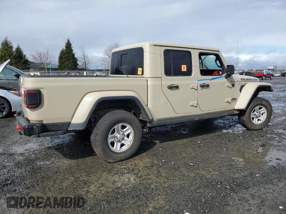 2020 Jeep Gladiator Rubicon with VIN 1C6JJTBG5LL178882, listed as a Copart auction lot 47971205 with 102,757 mi miles and Salvage Title. Bid and sale history available at DreamBid. Image 3.