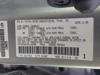 2021 Toyota Tacoma SR with VIN 5TFAX5GN7MX192500, listed as a IAAI auction lot 41674939 with 33,608 mi miles and . Bid and sale history available at DreamBid. Image 9.