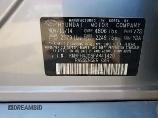2015 Hyundai Azera Limited with VIN KMHFH4JG5FA441420, listed as a Copart auction lot 62355625 with 134,975 mi miles and Salvage title. Bid and sale history available at DreamBid. Image 12.
