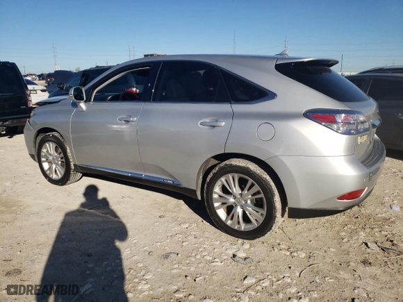 2012 Lexus RX 450h with VIN JTJZB1BA0C2407383, listed as a Copart auction lot 80558294 with 105,944 mi miles and Salvage Title. Bid and sale history available at carsss.com. Image 2.
