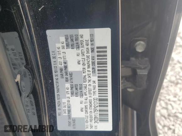 2015 Mazda 3 i Touring with VIN 3MZBM1V76FM210100, listed as a Copart auction lot 60717775 with 123,312 mi miles and Salvage title. Bid and sale history available at DreamBid. Image 13.