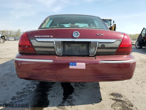 2007 Mercury Grand Marquis LS with VIN 2MEFM75V27X642659, listed as a Copart auction lot 53854085 with 90,612 mi miles and Clean Title. Bid and sale history available at carsss.com. Image 6.