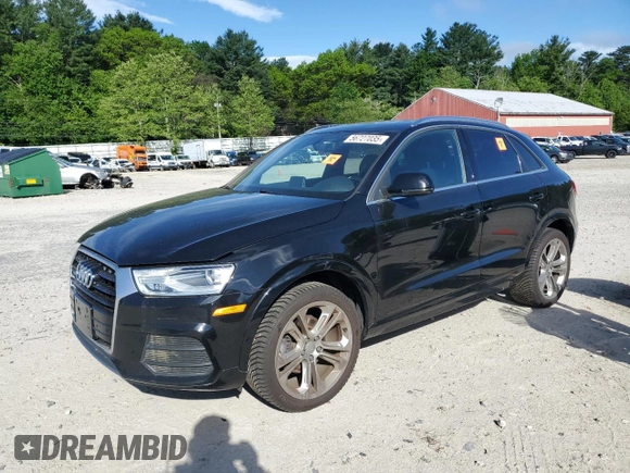 2016 Audi Q3 Premium Plus with VIN WA1EFCFS6GR013351, listed as a Copart auction lot 56727035 with 83,583 mi miles and Salvage title. Bid and sale history available at DreamBid. Image 1.