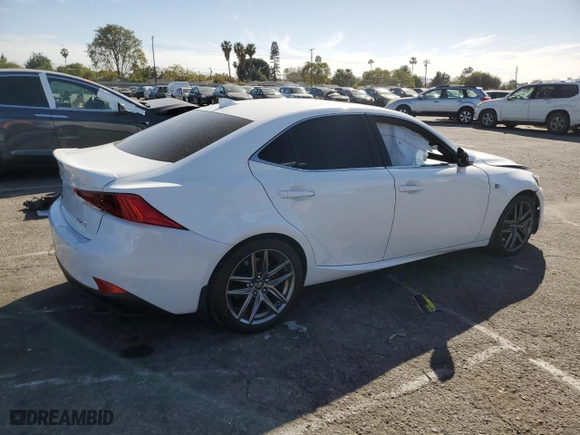 2017 Lexus IS with VIN JTHBA1D22H5045817, listed as a Copart auction lot 47651795 with 105,007 mi miles and Salvage Title. Bid and sale history available at carsss.com. Image 3.