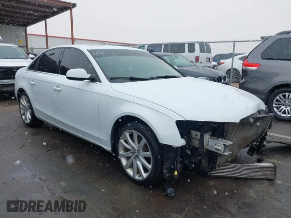 2013 Audi A4 2.0T Prestige with VIN WAUKFAFL7DN023912, listed as a IAAI auction lot 41278780 with 159,521 mi miles. Bid and sale history available at carsss.com. Image 1.