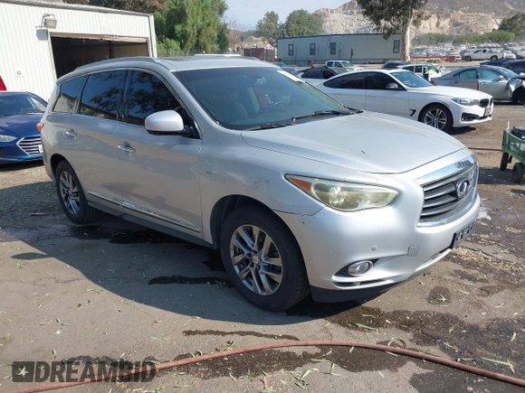2014 Infiniti QX60 with VIN 5N1AL0MN2EC535673, listed as a IAAI auction lot 42768750 with 163,067 mi miles and . Bid and sale history available at DreamBid. Image 1.