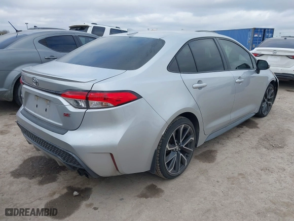 2021 Toyota Corolla SE with VIN JTDS4MCE4MJ055823, listed as a IAAI auction lot 41673759 with 78,747 mi miles. Bid and sale history available at carsss.com. Image 4.
