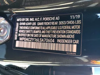 2020 Porsche Taycan Turbo with VIN WP0AC2Y16LSA70604, listed as a Copart auction lot 78232594 with 40,666 mi miles and Salvage title. Bid and sale history available at DreamBid. Image 15.