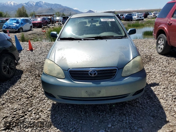 2005 Toyota Corolla CE with VIN 1NXBR30E55Z380976, listed as a Copart auction lot 55688755 with 293,000 mi miles and Salvage title. Bid and sale history available at DreamBid. Image 5.