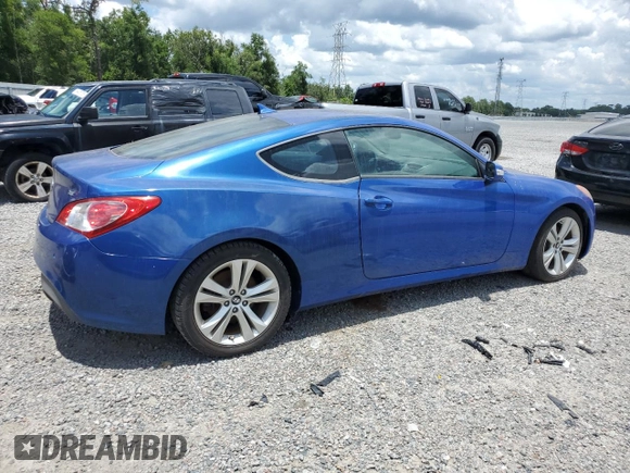 2011 Hyundai Genesis Coupe Grand Touring with VIN KMHHU6KH7BU045523, listed as a Copart auction lot 60708495 with Not provided miles and Salvage title. Bid and sale history available at DreamBid. Image 3.