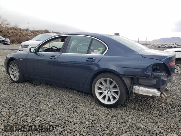 2003 BMW 7 Series 745i with VIN WBAGL63443DP62958, listed as a Copart auction lot 43346805 with 76,468 mi miles and Salvage title. Bid and sale history available at DreamBid. Image 2.