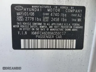 2009 Hyundai Azera GLS with VIN KMHFC46D89A359117, listed as a Copart auction lot 78143864 with 105,666 mi miles and Salvage Title. Bid and sale history available at carsss.com. Image 13.
