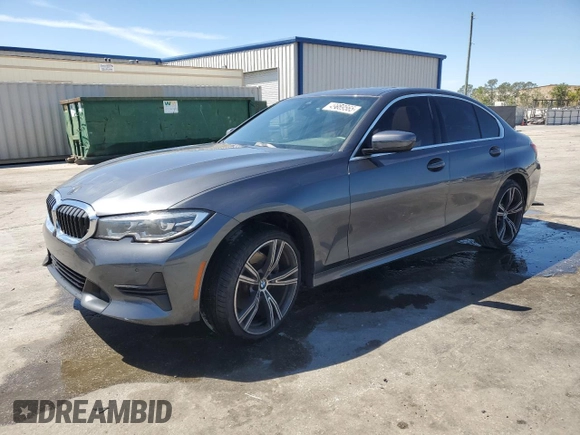 2021 BMW 3 Series 330i with VIN 3MW5R1J08M8B68719, listed as a Copart auction lot 49869565 with 41,200 mi miles and Salvage Title. Bid and sale history available at carsss.com. Image 1.