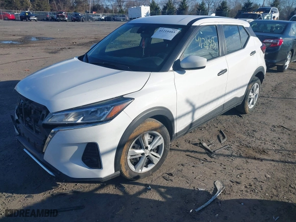 2022 Nissan Kicks S with VIN 3N1CP5BV7NL493025, listed as a IAAI auction lot 41210403 with 43,549 mi miles. Bid and sale history available at carsss.com. Image 18.