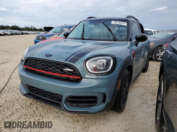2023 MINI Countryman John Cooper Works with VIN WMZ33BS09P3R15676, listed as a Copart auction lot 74010374 with 0 mi miles and Non Repairable. Bid and sale history available at carsss.com. Image 1.
