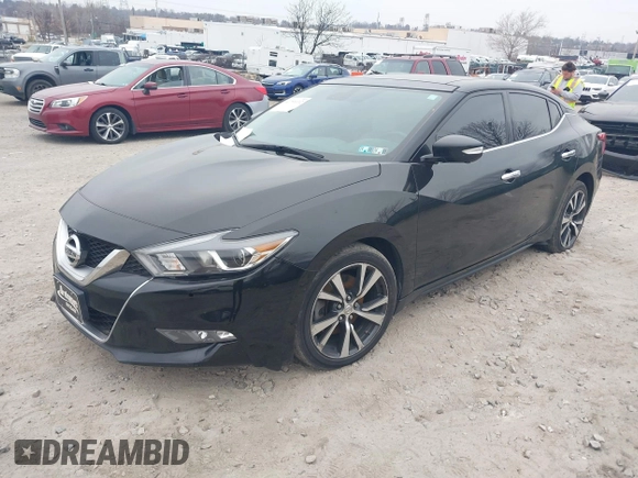 2016 Nissan Maxima SV with VIN 1N4AA6AP1GC403192, listed as a IAAI auction lot 41791112 with 153,633 mi miles and . Bid and sale history available at carsss.com. Image 2.