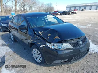 2010 Kia Forte LX with VIN KNAFT4A24A5809155, listed as a IAAI auction lot 41374916 with 110,961 mi miles. Bid and sale history available at carsss.com. Image 1.