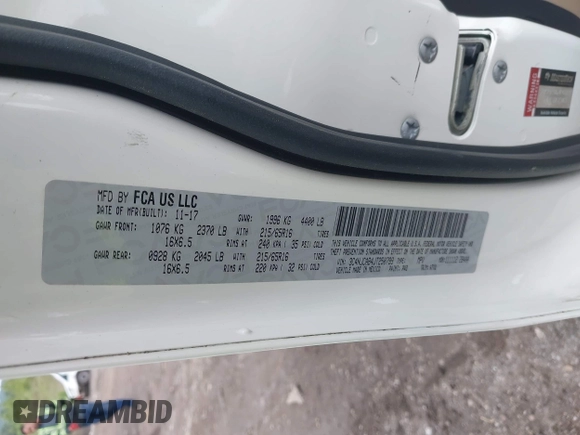 2018 Jeep Compass Sport с VIN 3C4NJCAB4JT250799, выставлен на аукционе IAAI как лот 42092922 с пробегом 91 073 миль миль и . История ставок и продаж доступна на DreamBid. Изображение 9.