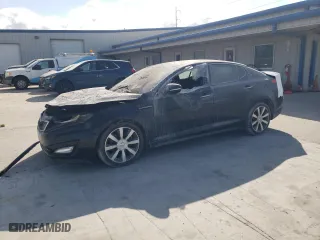 2012 Kia Optima SX with VIN 5XXGR4A6XCG013386, listed as a Copart auction lot 53230285 with 0 mi miles and Salvage Title. Bid and sale history available at carsss.com. Image 1.