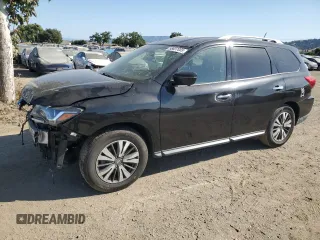 2018 Nissan Pathfinder SL z VIN 5N1DR2MN4JC608205, wystawiony jako Copart lot #58637055 z przebiegiem 127 940 mil mil oraz Szkoda całkowita • Salvage title. Historia ofert i sprzedaży dostępna na DreamBid. Obrazek 1.