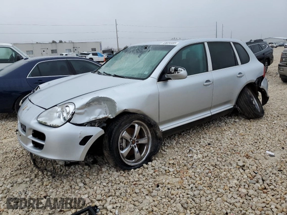 2004 Porsche Cayenne S with VIN WP1AB29P84LA66793, listed as a Copart auction lot 43634485 with 0 mi miles and Salvage Title. Bid and sale history available at carsss.com. Image 1.