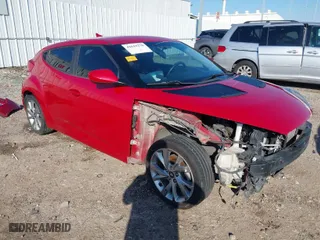 2017 Hyundai Veloster Value Edition with VIN KMHTC6AD1HU307458, listed as a IAAI auction lot 41619278 with NaN miles. Bid and sale history available at carsss.com. Image 1.