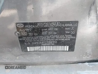 2018 Hyundai Sonata SE z VIN 5NPE24AF0JH641955, wystawiony jako IAAI lot #42255157 z przebiegiem 120 992 mil mil oraz . Historia ofert i sprzedaży dostępna na DreamBid. Obrazek 9.