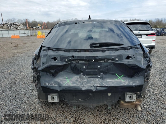 2023 Honda HR-V EX-L with VIN 3CZRZ2H74PM718629, listed as a Copart auction lot 52628595 with 104,108 mi miles and Salvage title. Bid and sale history available at DreamBid. Image 6.