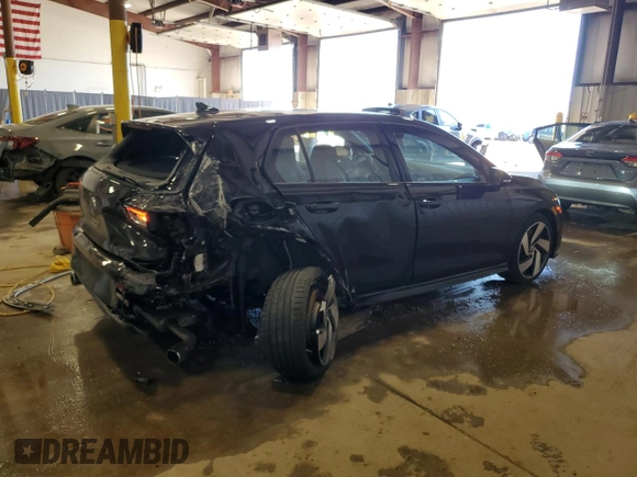 2023 Volkswagen Golf GTI S with VIN WVWGA7CD7PW133476, listed as a Copart auction lot 49722755 with 20,069 mi miles and Salvage Title. Bid and sale history available at carsss.com. Image 3.