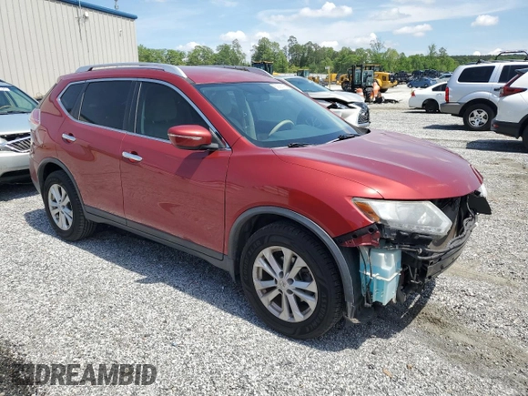 2015 Nissan Rogue SV with VIN KNMAT2MT9FP557680, listed as a Copart auction lot 53566195 with 72,907 mi miles and Salvage Title. Bid and sale history available at DreamBid. Image 4.