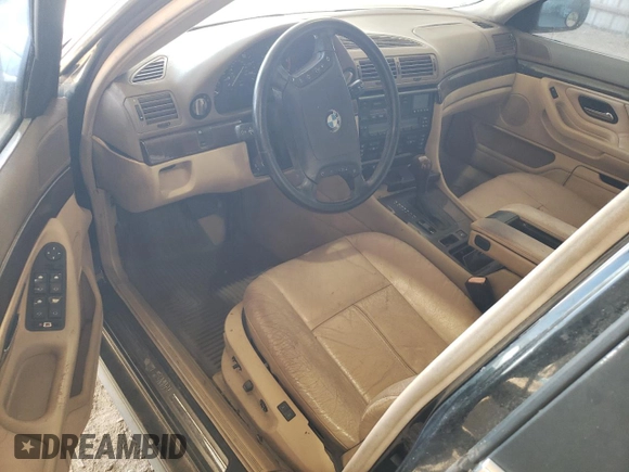 1998 BMW 7 Series 740il with VIN WBAGJ8326WDM21484, listed as a Copart auction lot 48425614 with 0 mi miles and Non Repairable. Bid and sale history available at carsss.com. Image 8.