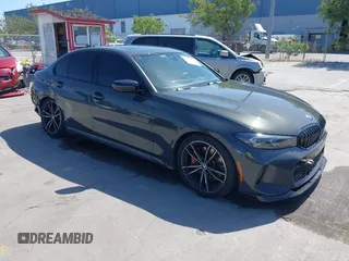 2023 BMW 3 Series 330i with VIN 3MW69FF08P8C94593, listed as a IAAI auction lot 42082752 with 36,066 mi miles and . Bid and sale history available at DreamBid. Image 1.