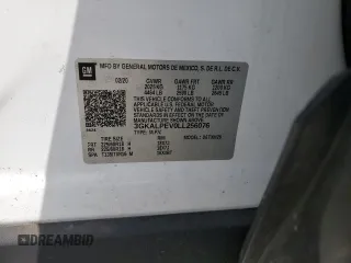 2020 GMC Terrain SLT with VIN 3GKALPEV0LL256076, listed as a Copart auction lot 61774535 with 101,747 mi miles and Salvage title. Bid and sale history available at DreamBid. Image 13.