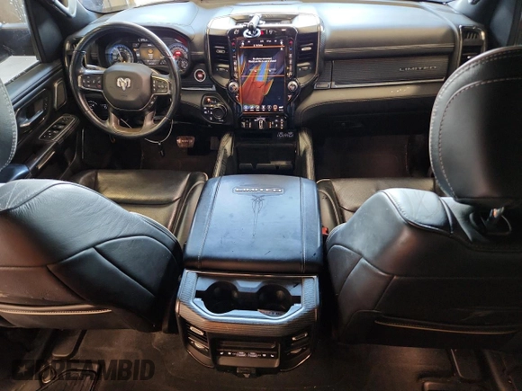 2021 Ram 1500 Limited with VIN 1C6SRFHT1MN563896, listed as a Copart auction lot 63918625 with 91,523 mi miles and Salvage title. Bid and sale history available at DreamBid. Image 8.