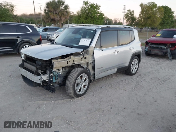 2015 Jeep Renegade Limited with VIN ZACCJADTXFPC43743, listed as a IAAI auction lot 41792541 with 44,135 mi miles and . Bid and sale history available at DreamBid. Image 2.