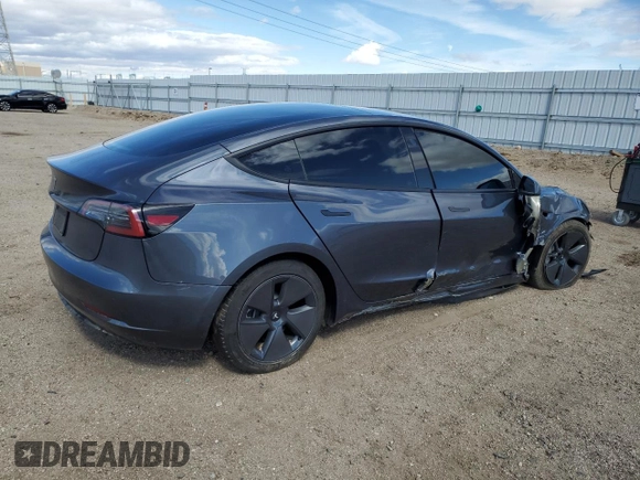 2023 Tesla Model 3 with VIN 5YJ3E1EA3PF707076, listed as a Copart auction lot 48993105 with 30,525 mi miles and Salvage Title. Bid and sale history available at DreamBid. Image 3.