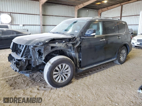 2021 Nissan Armada SV with VIN JN8AY2AC3M9146948, listed as a Copart auction lot 82648434 with 121,254 mi miles and Salvage Title. Bid and sale history available at carsss.com. Image 1.