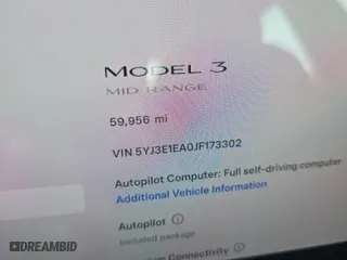 2018 Tesla Model 3 Long Range Battery with VIN 5YJ3E1EA0JF173302, listed as a Copart auction lot 54197265 with 59,956 mi miles and Salvage Title. Bid and sale history available at carsss.com. Image 8.
