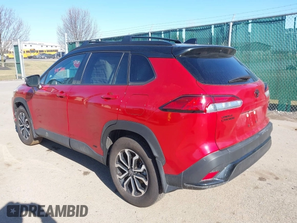 2023 Toyota Corolla Cross Hybrid S with VIN 7MUFBABG6PV008234, listed as a IAAI auction lot 41813661 with 1,127 mi miles and . Bid and sale history available at DreamBid. Image 3.
