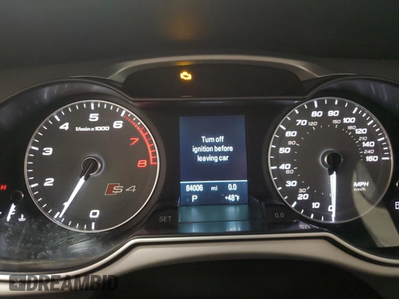2016 Audi S4 Premium Plus with VIN WAUBGAFL0GA006992, listed as a Copart auction lot 42128865 with 84,006 mi miles and Salvage Title. Bid and sale history available at carsss.com. Image 9.