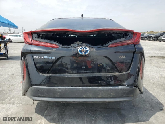2020 Toyota Prius Prime LE with VIN JTDKARFP7L3144484, listed as a Copart auction lot 53127815 with 208,375 mi miles and Salvage Title. Bid and sale history available at carsss.com. Image 6.