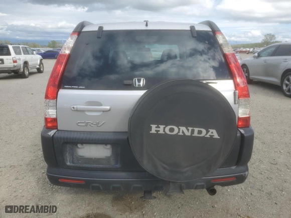 2006 Honda CR-V EX with VIN JHLRD788X6C059954, listed as a Copart auction lot 50611605 with 187,705 mi miles and Salvage Title. Bid and sale history available at carsss.com. Image 6.