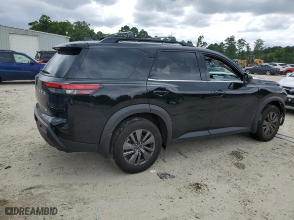 2023 Nissan Pathfinder SV with VIN 5N1DR3BA8PC267356, listed as a Copart auction lot 68191064 with 26,191 mi miles and Salvage Title. Bid and sale history available at carsss.com. Image 3.