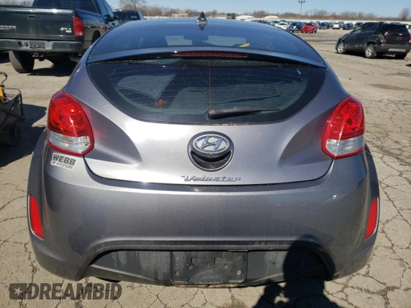 2017 Hyundai Veloster with VIN KMHTC6AD8HU318439, listed as a Copart auction lot 43322083 with 64,664 mi miles. Bid and sale history available at carsss.com. Image 6.