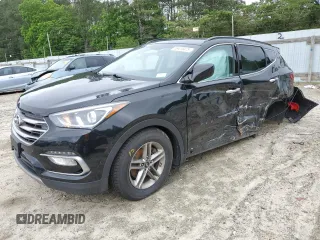 2017 Hyundai Santa Fe 2.4L with VIN 5NMZU3LB6HH017424, listed as a Copart auction lot 59418475 with 117,262 mi miles and Salvage title. Bid and sale history available at DreamBid. Image 1.