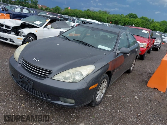 2004 Lexus ES 330 with VIN JTHBA30G145052409, listed as a IAAI auction lot 42180095 with 177,781 mi miles. Bid and sale history available at carsss.com. Image 2.