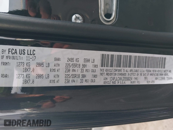 2018 Jeep Cherokee Latitude с VIN 1C4PJLCXXJD556624, выставлен на аукционе IAAI как лот 42464810 с пробегом 63 570 миль миль и . История ставок и продаж доступна на DreamBid. Изображение 9.